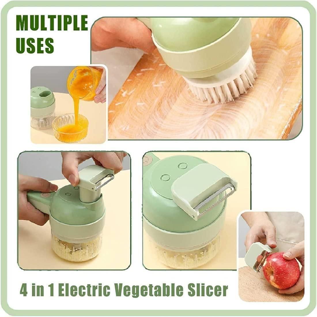 SwiftSlice™ - 4 in 1 Portable Electric Vegetable Cutter Set