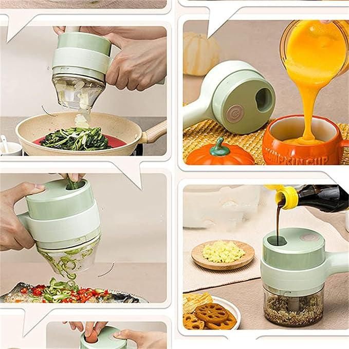SwiftSlice™ - 4 in 1 Portable Electric Vegetable Cutter Set