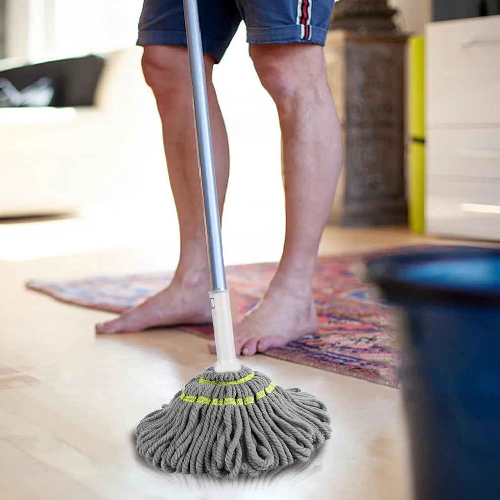 TwistEase™ Self-Twisting Water Rotating Mop | Hands-Free Drying, Reusable Microfiber Pad 🌱