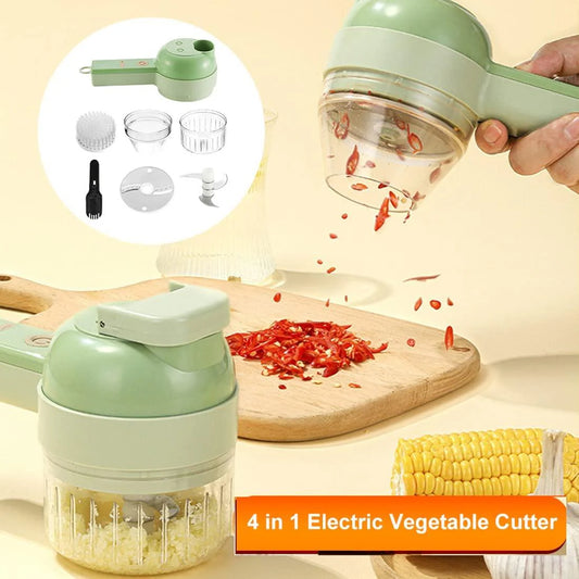 SwiftSlice™ - 4 in 1 Portable Electric Vegetable Cutter Set