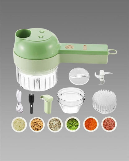 SwiftSlice™ - 4 in 1 Portable Electric Vegetable Cutter Set
