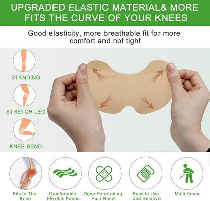 Natural Heat Knee Patches – Fast Pain Relief – Buy 10 Get 10 Free