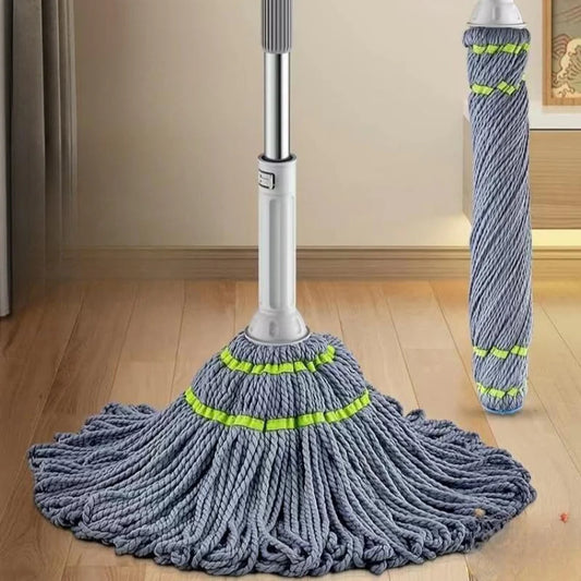 TwistEase™ Self-Twisting  Water Rotating Mop | Hands-Free Drying, Reusable Microfiber Pad 🌱